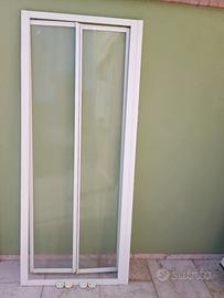 porta doccia in vetro piumato 