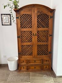 Mobile vetrinetta in legno massello