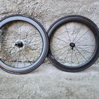 Ruote per tubolari in carbonio profilo 50mm