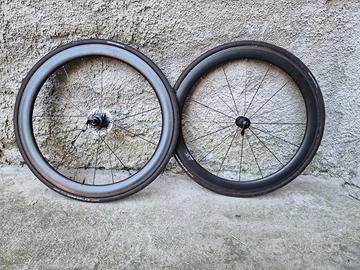 Ruote per tubolari in carbonio profilo 50mm