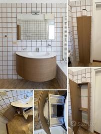Mobile bagno con lavabo, specchio, anta cont.