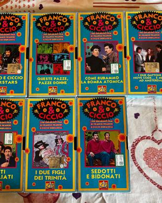 7 Videocassette VHS Franco & Ciccio da collezione