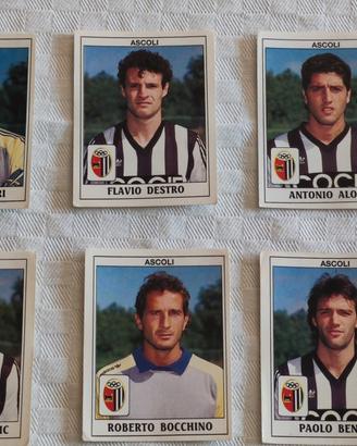 6  figurine Panini squadra Ascoli 1989-1990