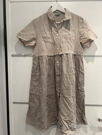Abito chemisier Benetton Fantasia Check taglia S