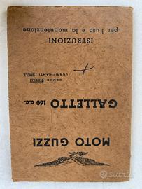 Manuale uso guzzi galletto 160 vintage epoca