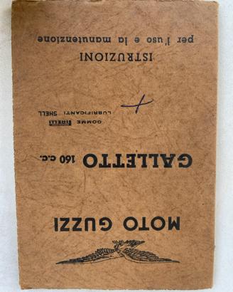 Manuale uso guzzi galletto 160 vintage epoca