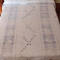 Sopra Coperta matr.lino e uncinetto fatto a mano