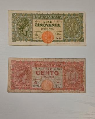 50 e 100 Lire Italia Turrita (1944-1953) 