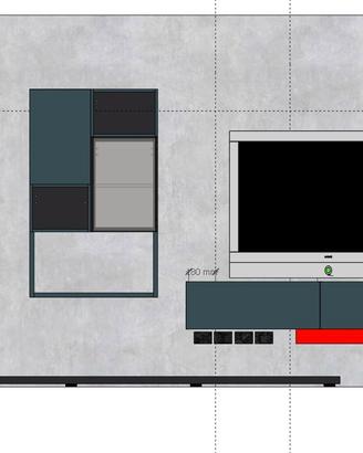 Mobile soggiorno + caminetto