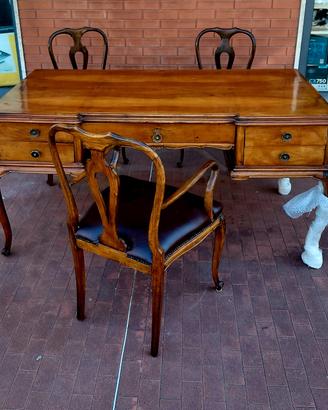 antica scrivania double face set completo 4pez.