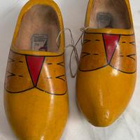 Zoccoli di legno originali olandesi dipinti a mano