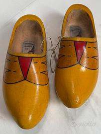 Zoccoli di legno originali olandesi dipinti a mano