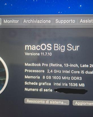 Scheda madre Macbook Pro A1502 funzionante - LEGGI
