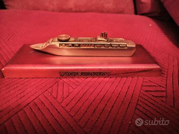 Modellino nave in ottone ' Costa Romantica '