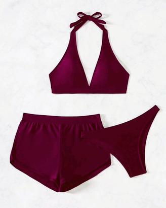 Costume da bagno bikini con annodatura al collo mo