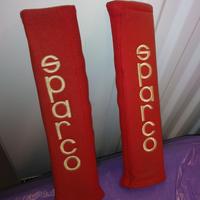 2 coppie di copricinture Sparco, rosso fuoco