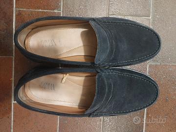 Mocassini scamosciati blue zara 41