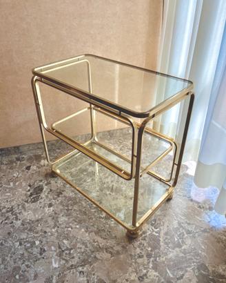 Carrello bar anni ’80,oro galvanico,design firmato