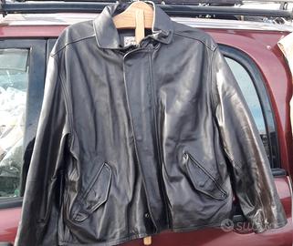Giubbotto pelle nera Taglia XL