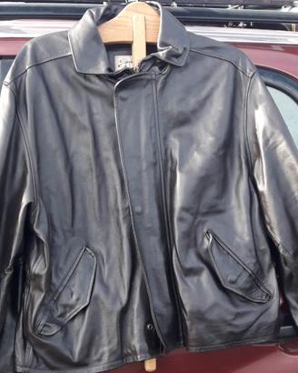Giubbotto pelle nera Taglia XL
