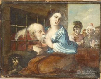 Quadro "dare mangiare all'affamato" Carità Romana