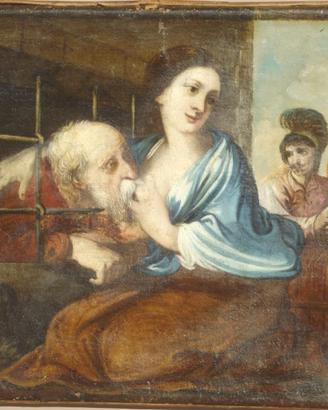 Quadro "dare mangiare all'affamato" Carità Romana