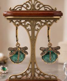 orecchini stile vintage con libellula 