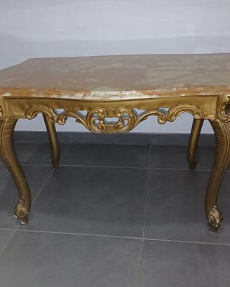 Tavolino da salotto barocco antico legno dorato pi