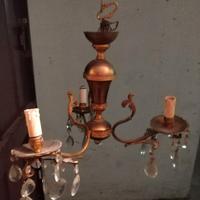 LAMPADARIO OTTONE A GOCCE ANNI 50