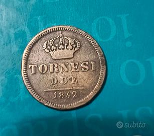 2 tornesi 1842 - regno delle due sicilie 
