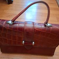 Borsa in pelle color cuoio