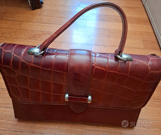 Borsa in pelle color cuoio