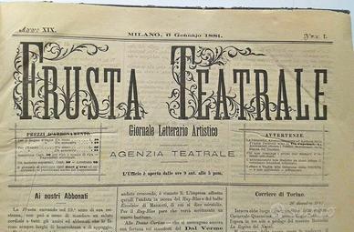 FRUSTA TEATRALE giornale letterario artistico 1881