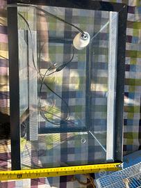 Terrario con lampada riscaldante