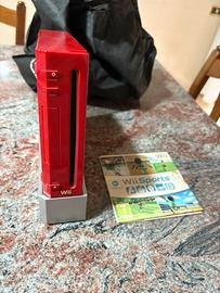 Console Nintendo Wii Rossa + Videogioco Wii Sports