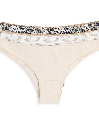 Set 6 Slip Brasiliana Cotonella - Cotone tg L