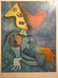 Litografia Enrico Baj-Dama 20/25