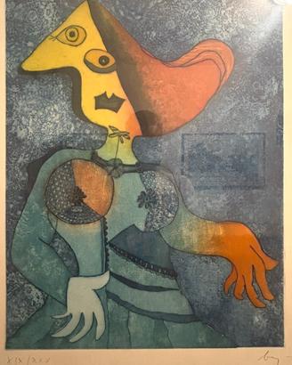 Litografia Enrico Baj-Dama 20/25