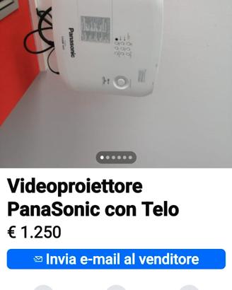 Videoproiettore PanaSonic con Telo elettrico 