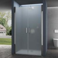 Box doccia a nicchia 85x195cm con porta doppia