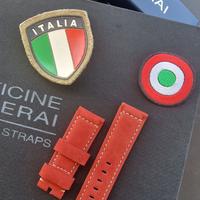 Cinturino pelle rosso orologio Officine Panerai