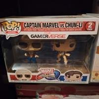 Funko pop captain Marvel vs chun li