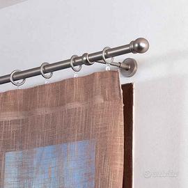 Bastone tenda acciaio satinato (non lucido) 160cm