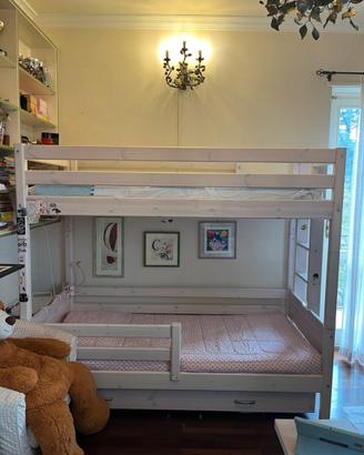 N.2 Letti a castello + N.1 letto estraibile FLEXA