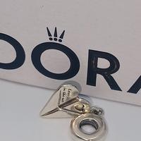 charm Pandora aeroplano di carta a forma di cuore