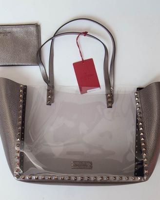 Borsa Rockstud Valentino in Pelle e Vinile con Poc