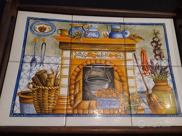 vassoio  composto con sei mattonelle