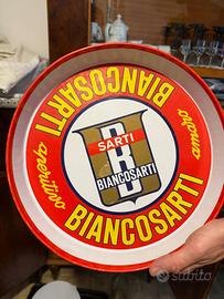 Vassoio vintage pubblicitario Biancosarti anni 70