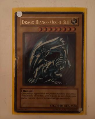 carta yugi oh drago bianco occhi blu