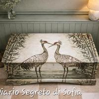 CASSAPANCA DECORATIVA DIPINTA A MANO